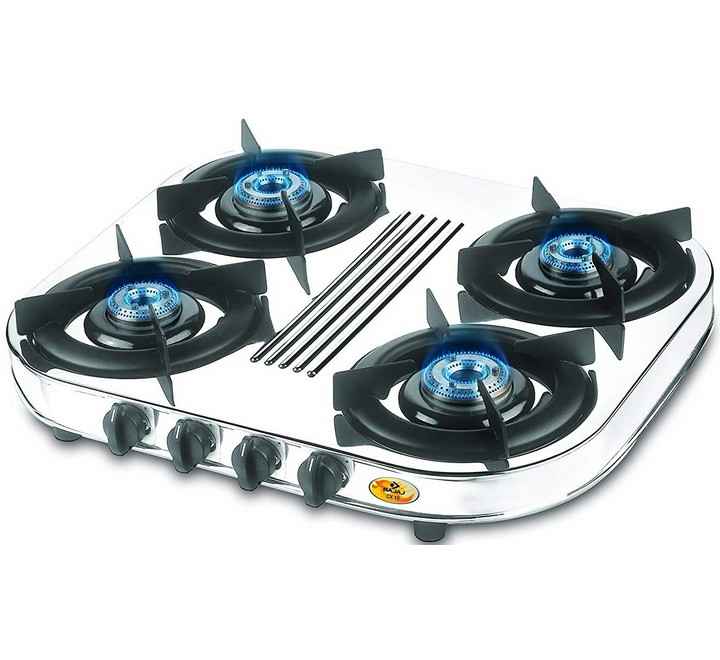 Bajaj CX10DHOB 4 Burner System stove with Stainless Steel (CX10D)
